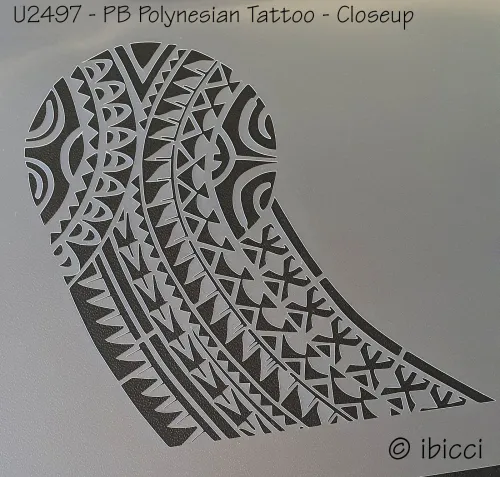 ibicci PB Polynesian Tattoo stencil 8"